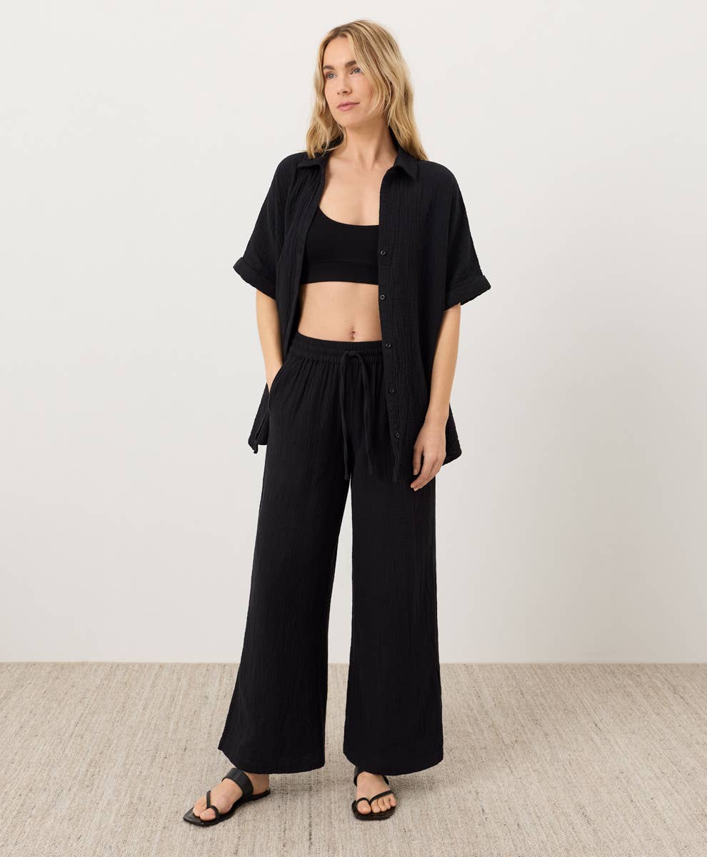 Women's Coastal Double Gauze Split Hem Pant