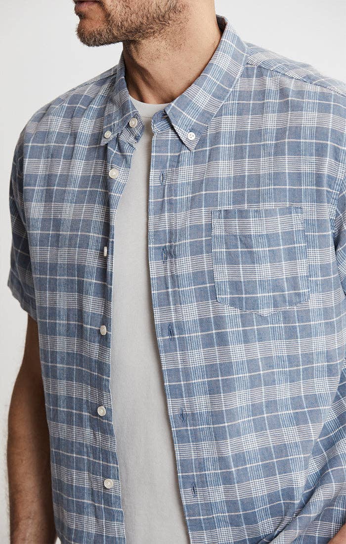 Cotton Linen Blend Short Sleeve Shirt