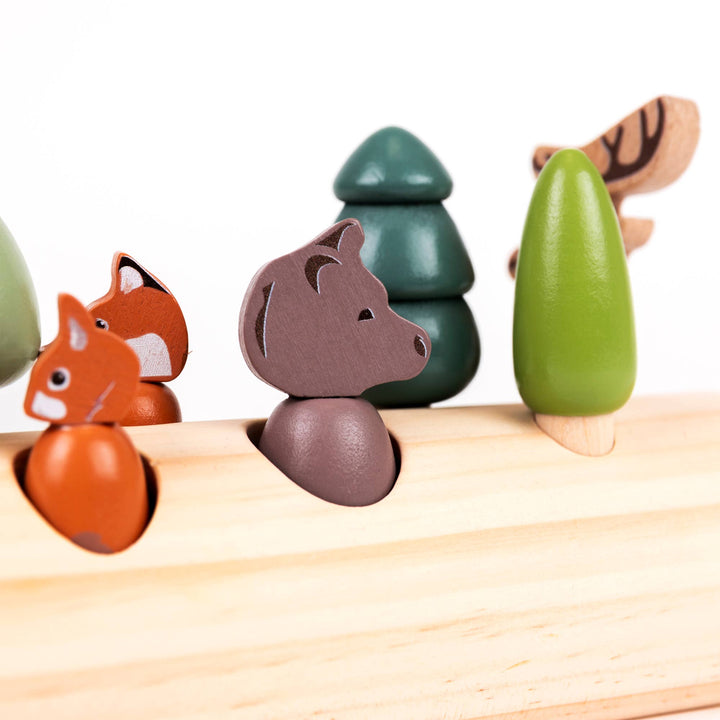 Forest Animals In A Log