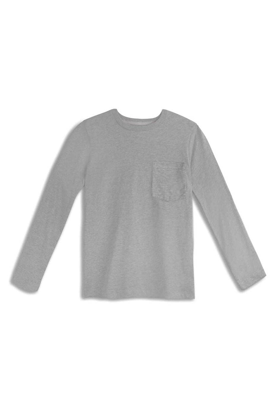 Organic Cotton Kids Shirts - Long Sleeve Pocket Tee