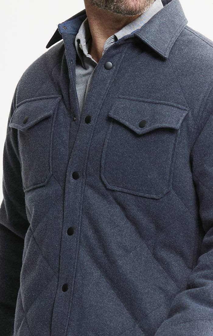 Quilted Brushed Knit Shirt Jacket