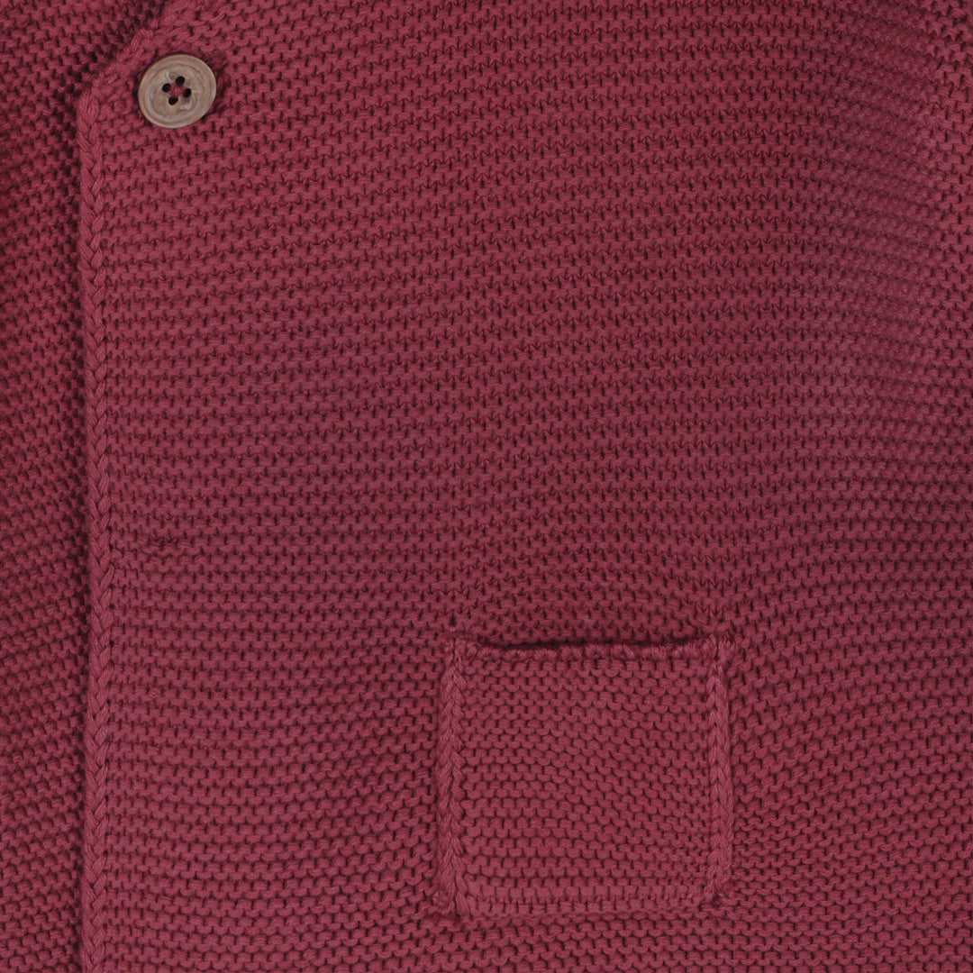 Hooded Button & Pocket Sweater Knit Baby Jacket (Organic)