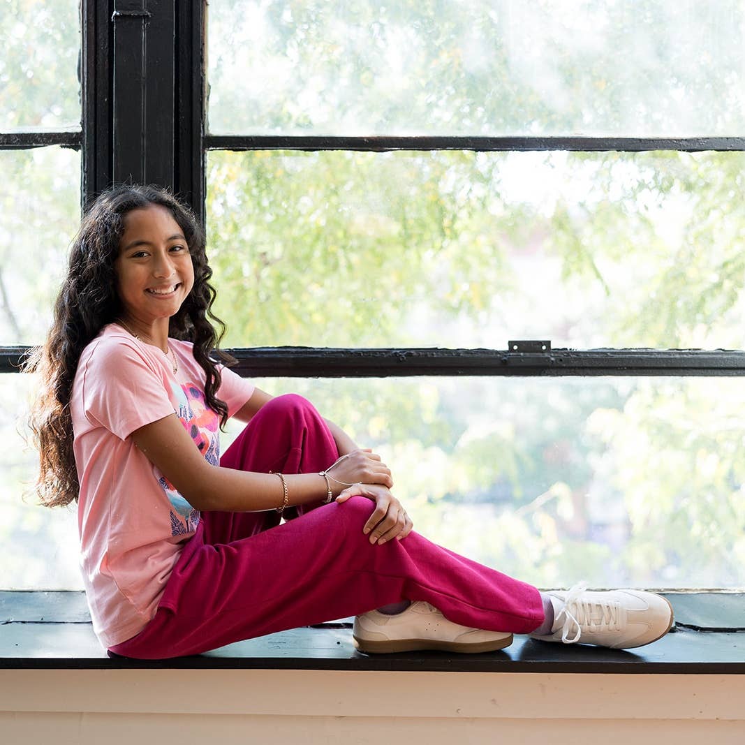 Kids Cozy Fleece Wide Leg Pants: 100% Organic Cotton