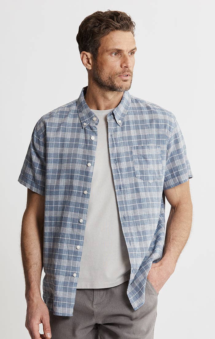 Cotton Linen Blend Short Sleeve Shirt