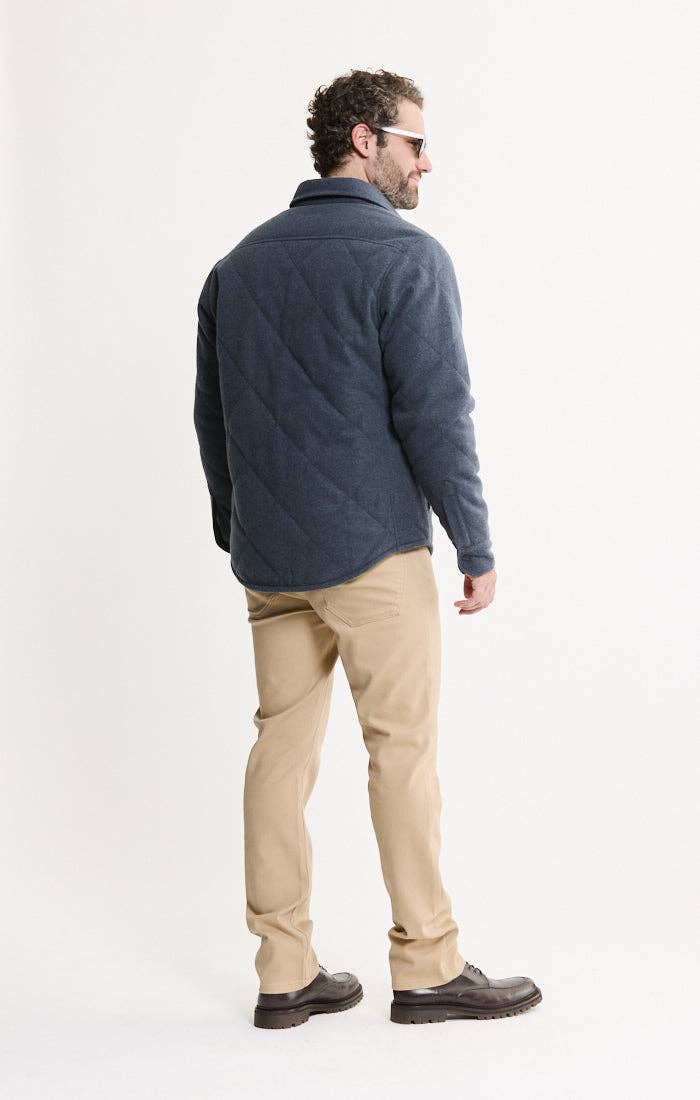 Quilted Brushed Knit Shirt Jacket