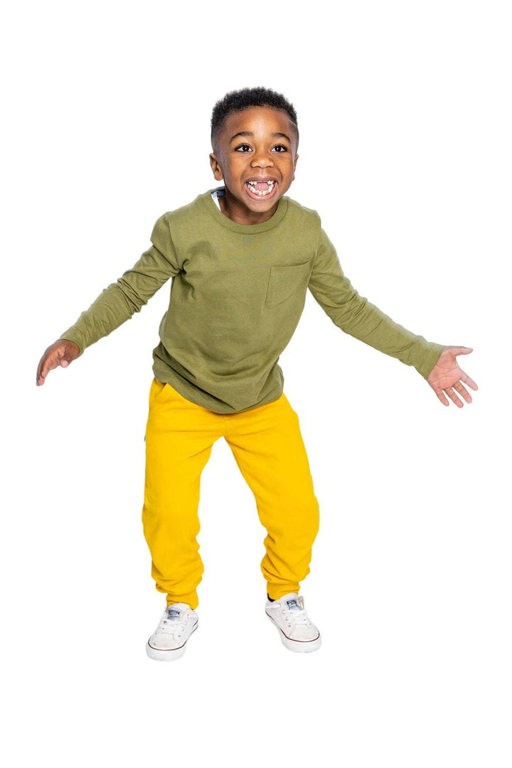 Organic Cotton Kids Shirts - Long Sleeve Pocket Tee