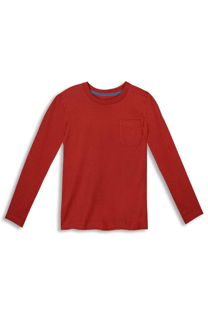 Organic Cotton Kids Shirts - Long Sleeve Pocket Tee