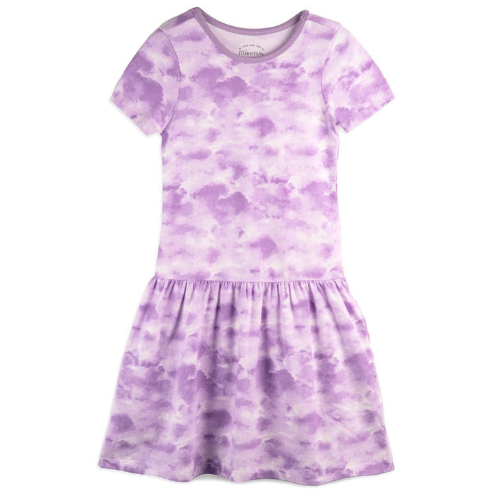 Girls Organic Cotton Short Sleeve Drop Waist Dress