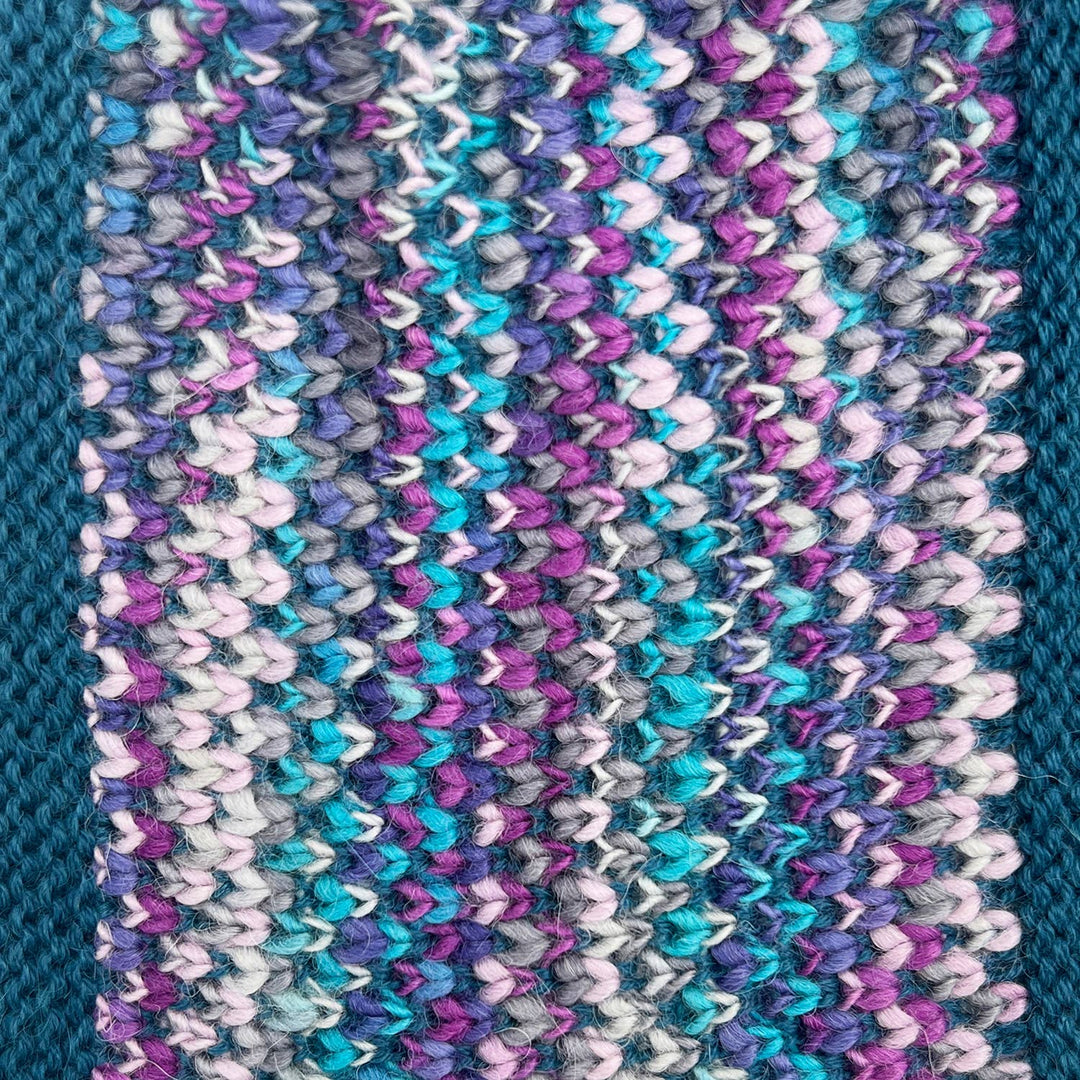 Kid's Alpaca Scarf - Speckle - Grape Bubble