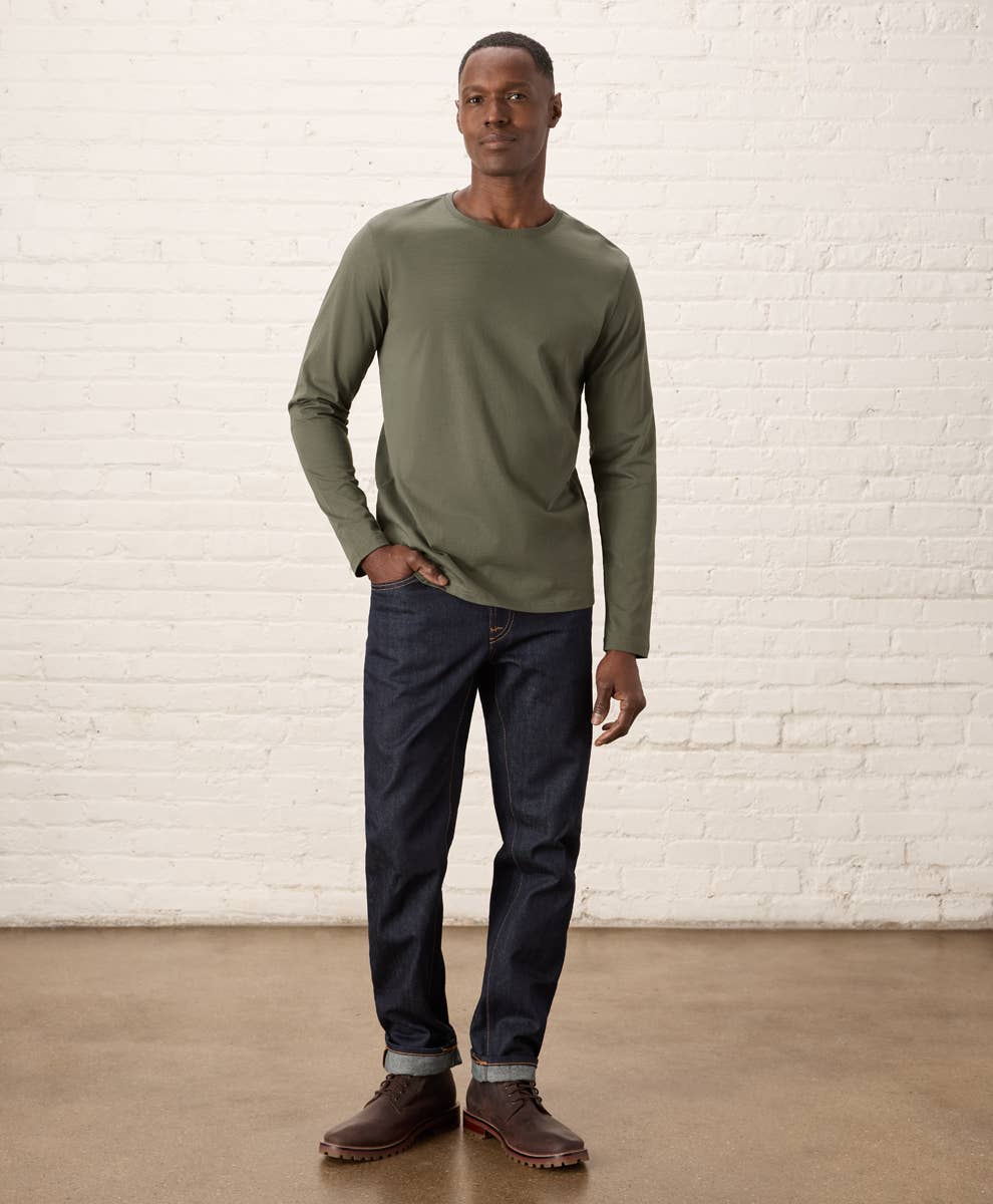 Men's Softspun Essential Crewneck Long Sleeve Tee